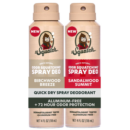 Déodorant Dr. Squatch spray naturel 4oz vue avant