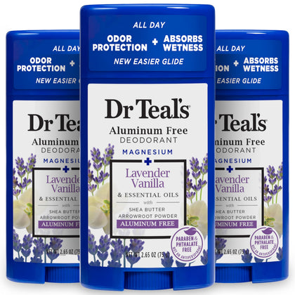 Déodorant Dr Teal's Aluminium Free Lavande Vanille pack de 3