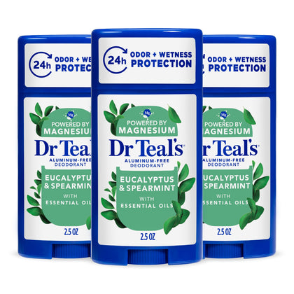 Déodorant Dr Teal's sans aluminium Eucalyptus & Menthe Poivrée, vue avant
