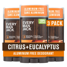 Déodorant Every Man Jack Aluminium Free Citrus Eucalyptus 3pk vue de face