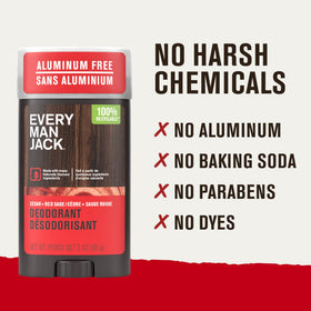 Déodorant Every Man Jack Cèdre et Sauge Rouge 3pk, texture de la formule