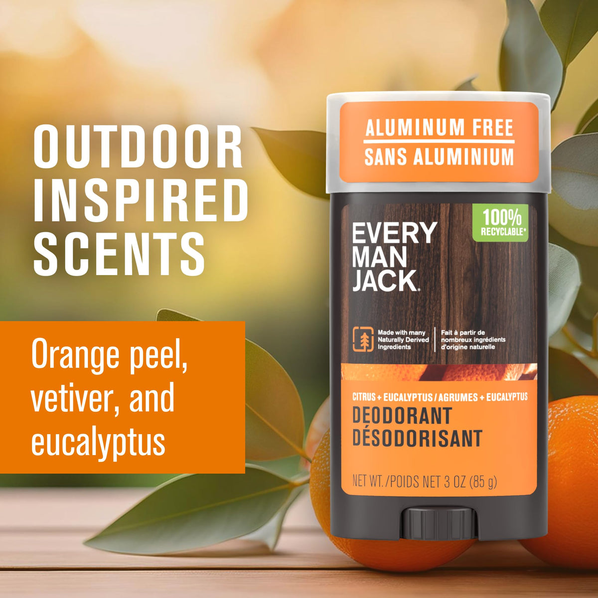 Déodorant Every Man Jack ouvert montrant le bâton