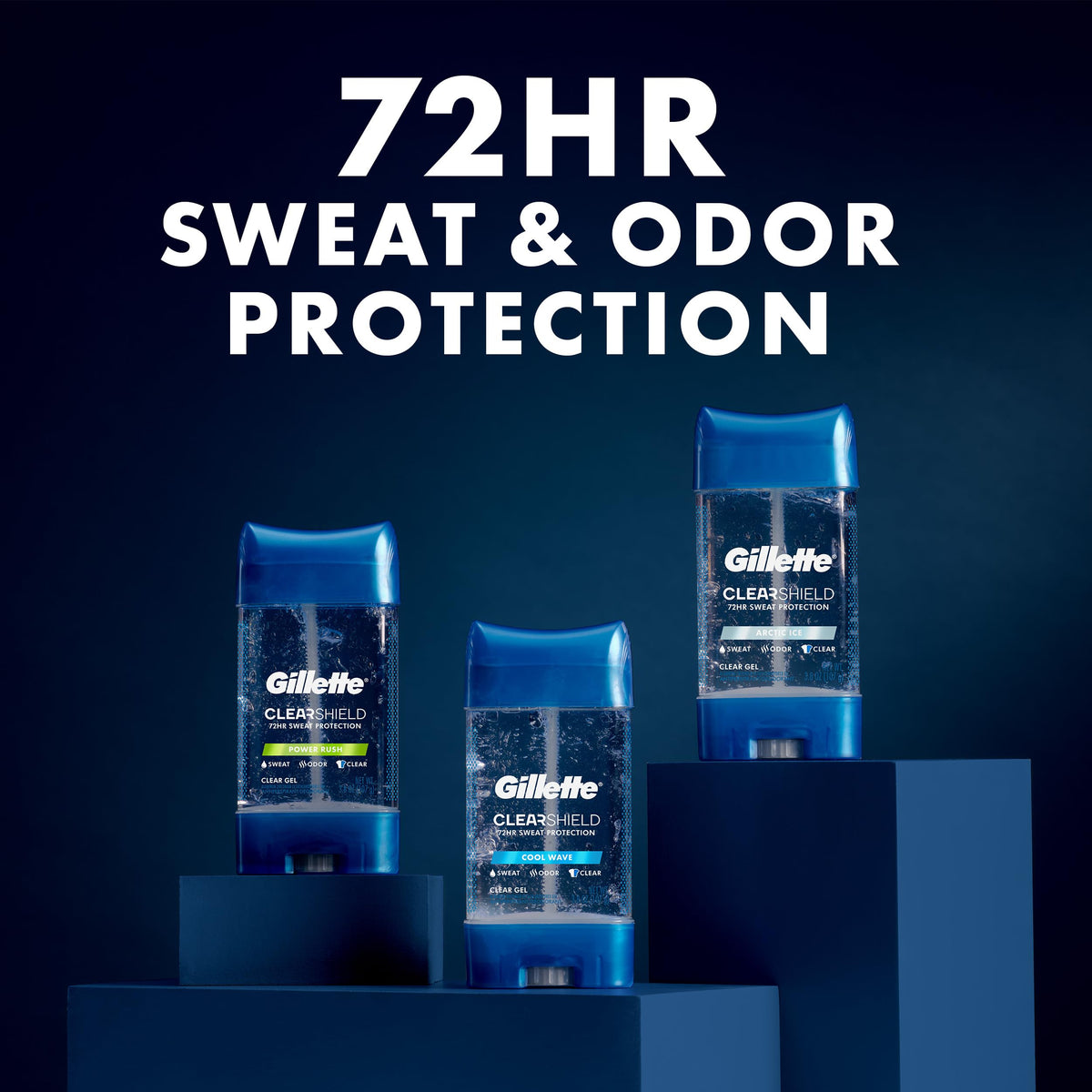 Déodorant Gillette Gel Antitranspirant sur fond blanc