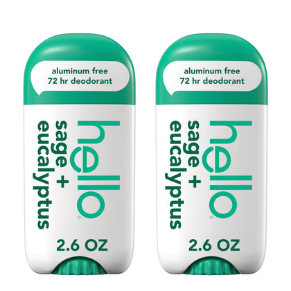 Déodorant hello Eucalyptus et Sauge stick de 2,6 oz face avant