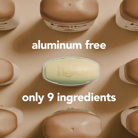 Déodorant hello Golden Hour avec emballage et étiquettes