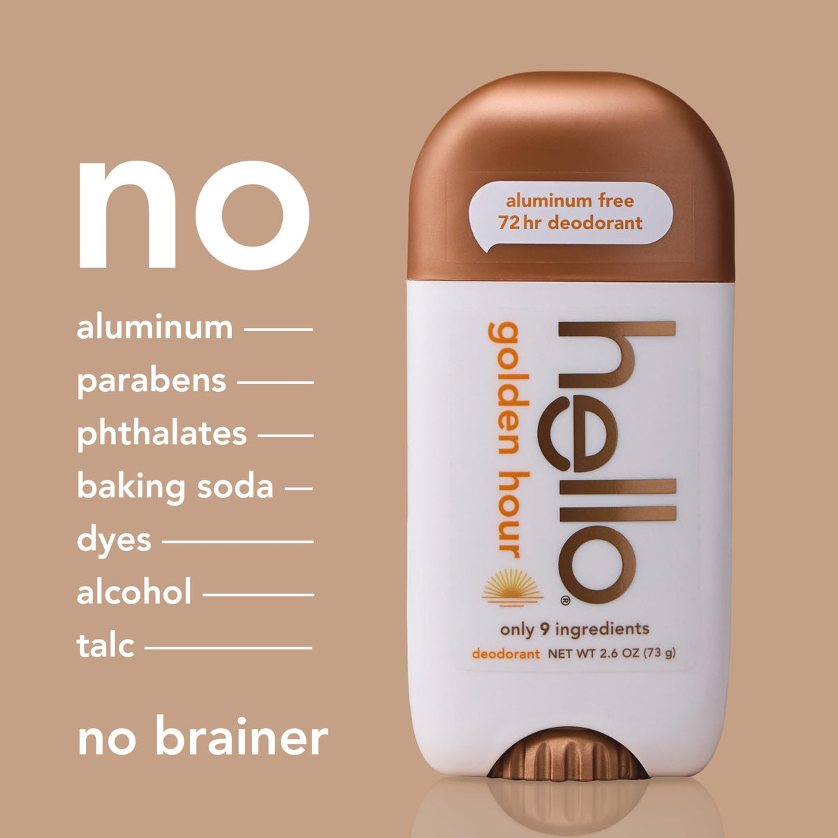 Déodorant hello Golden Hour en utilisation sur peau