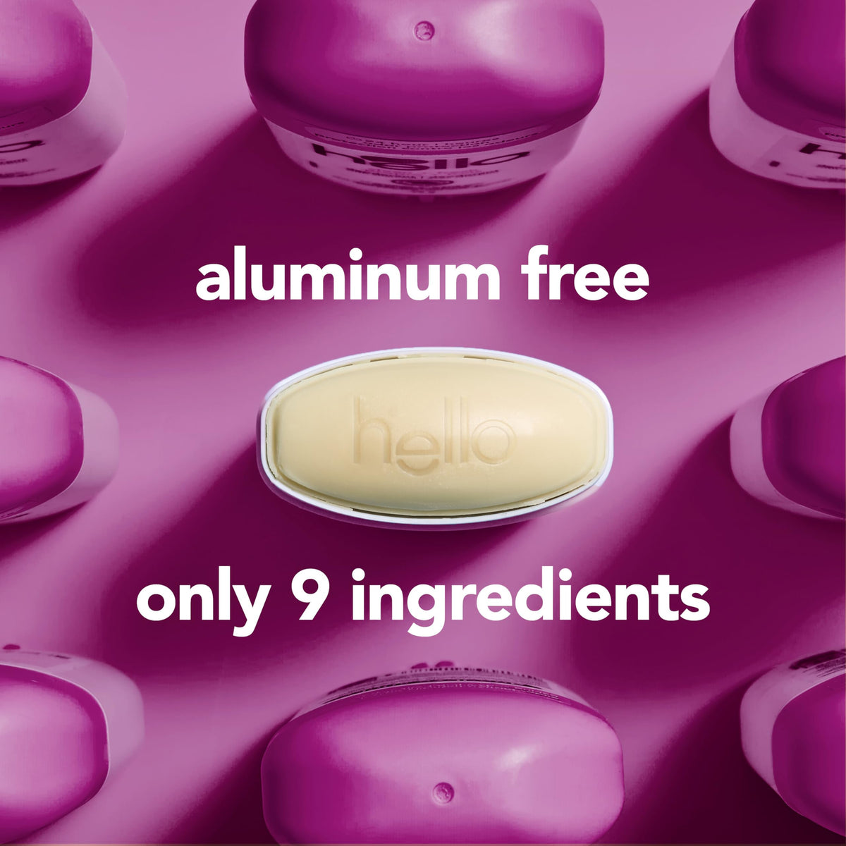 Déodorant hello Wild Berry sans Aluminium 2,6 oz bâton, packaging