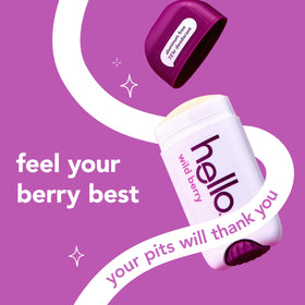 Déodorant hello Wild Berry sans Aluminium 2,6 oz bâton, vue arrière