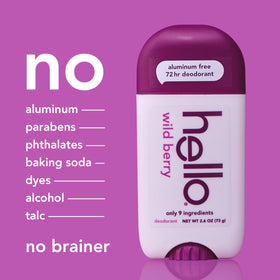 Déodorant hello Wild Berry sans Aluminium, bâton en main