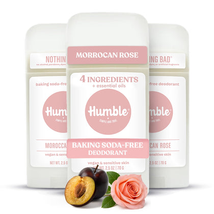 Déodorant HUMBLE 3 pièces Rose Marocaine vue de face
