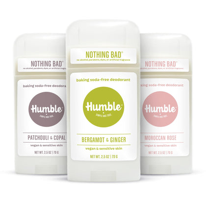 Déodorant HUMBLE sans aluminium, pack de 3, vue avant