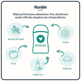 Déodorant HUMBLE SIMPLE AND TRUE. Patchouli Copal 2,5 OZ en situation