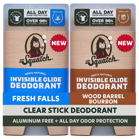 Déodorant Invisible Glide Dr. Squatch 2-Pack avant et arrière