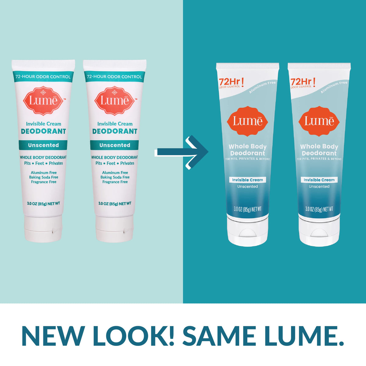 Déodorant Lume avec d'autres produits de soins personnels