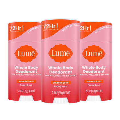 Déodorant Lume Pivoine Rose stick solide vue avant