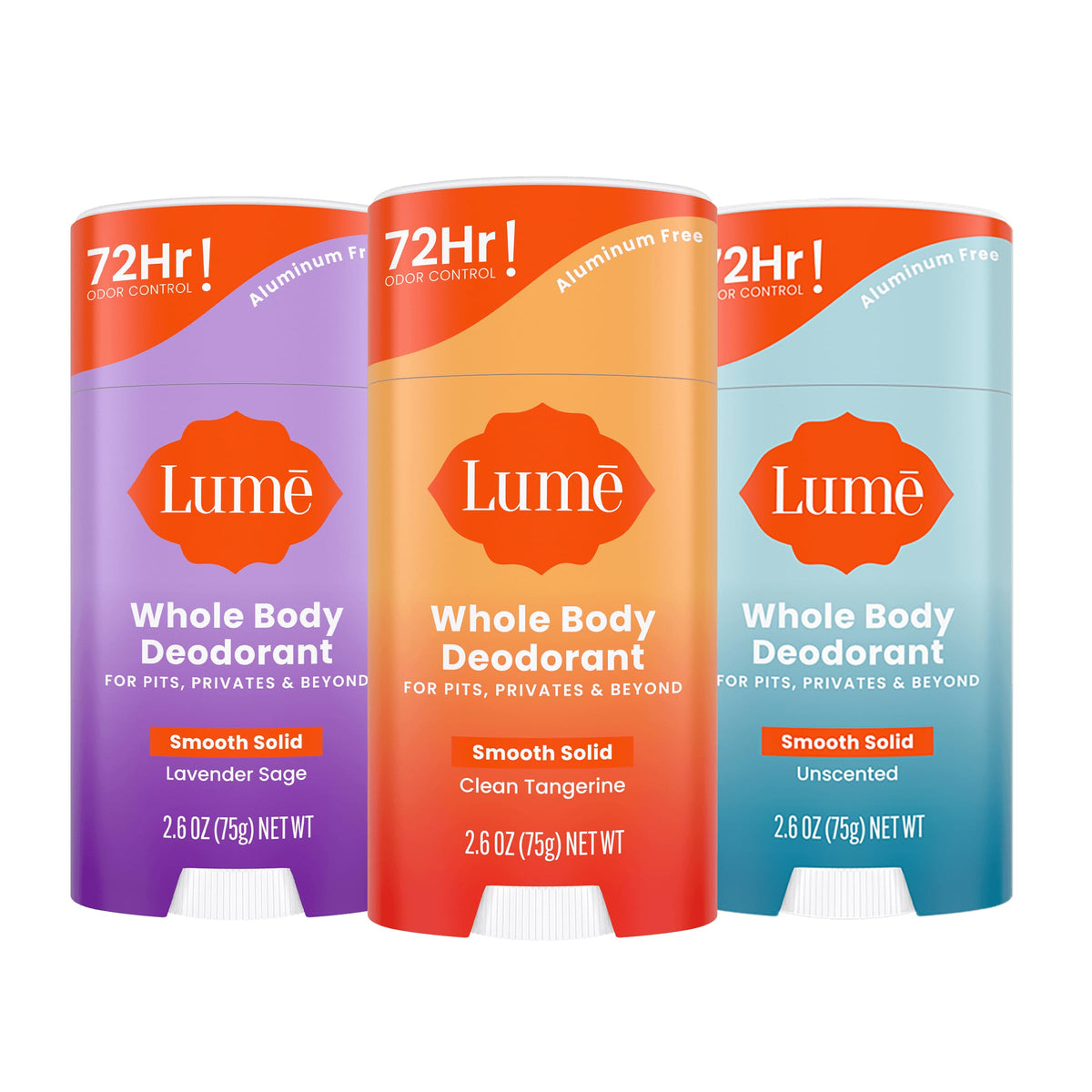 Déodorant Lume stick solide 2,6 oz avec packaging
