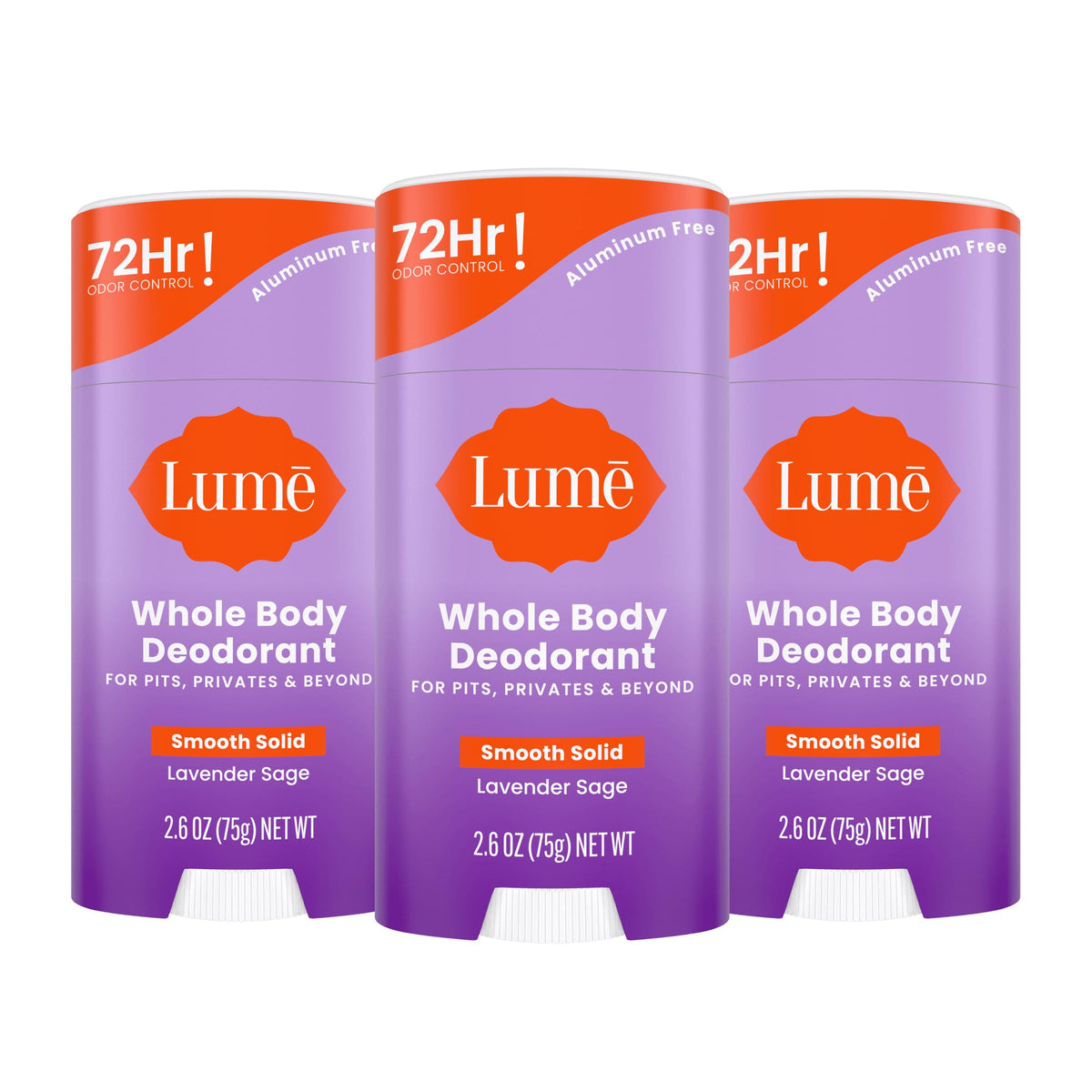 Déodorant Lume stick solide Lavande Sauge vue de face