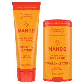 Déodorant Mando en cuir bourbon - tube de 3 oz