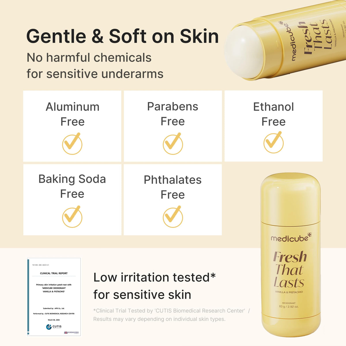 Déodorant medicube Acide Kojique et Curcuma texture