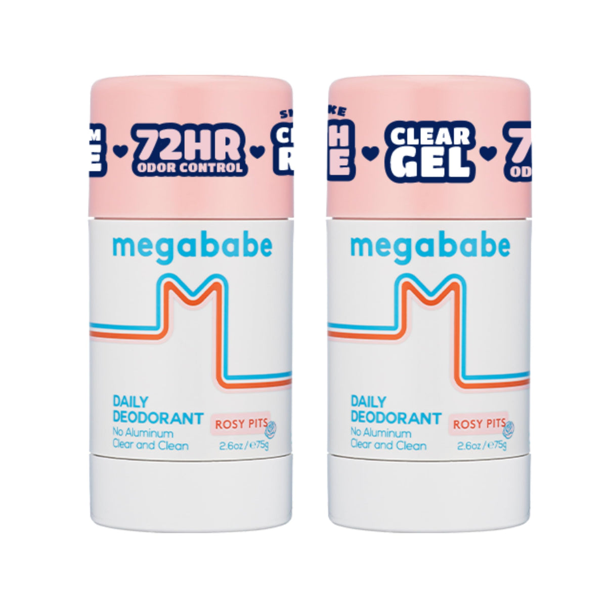 Déodorant Megababe Rosy Pits 2-Pack avec senteur rose