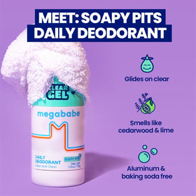 Déodorant Megababe Soapy Pits 132g côté
