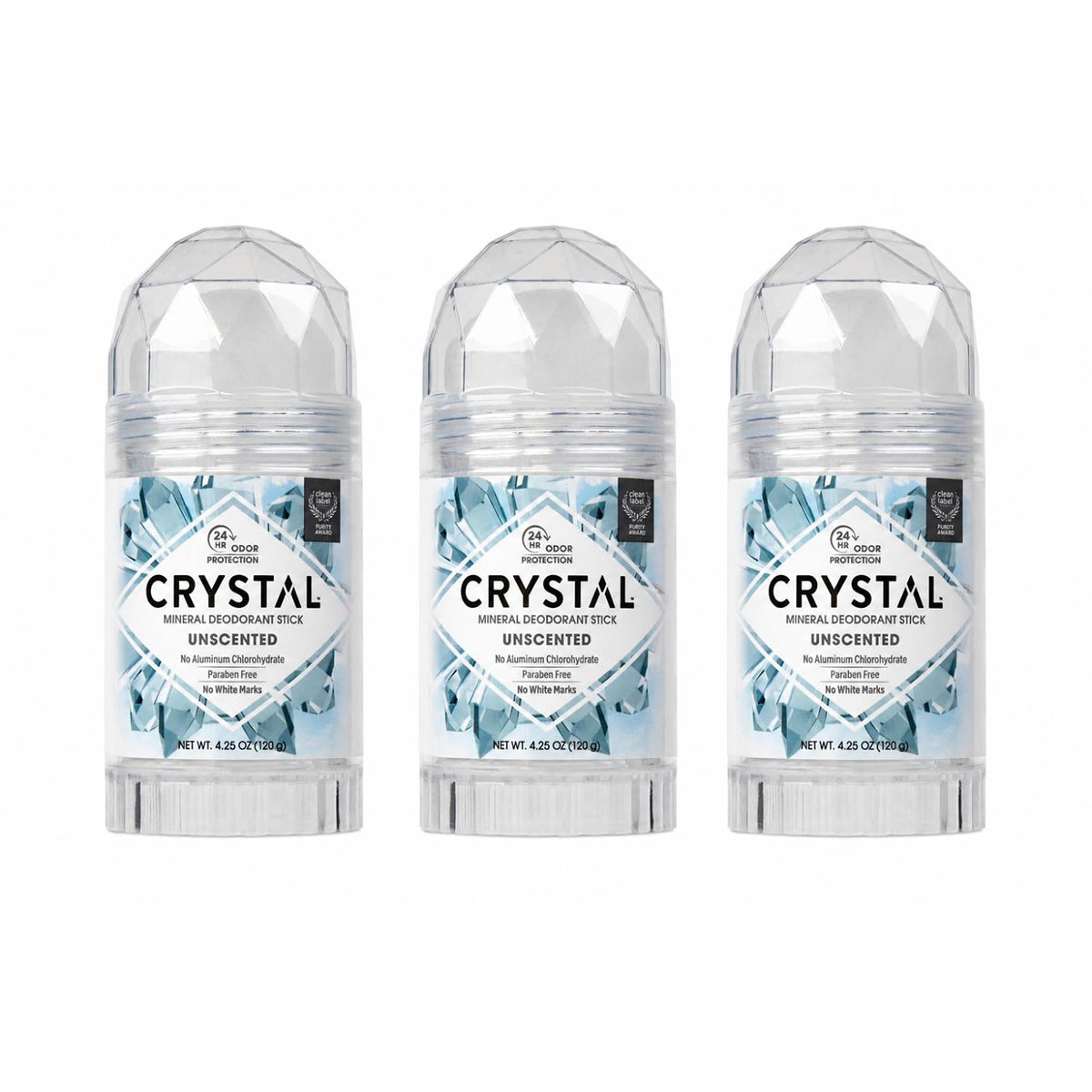 Déodorant minéral Crystal Essence 120 g vue de face