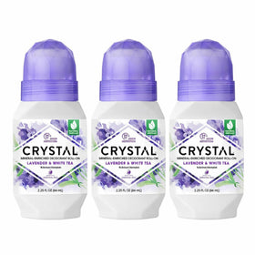 Déodorant minéral Crystal Essence roll-on 65ml lavande et thé blanc