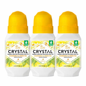 Déodorant minéral roll-on Crystal Essence vue avant avec étiquette