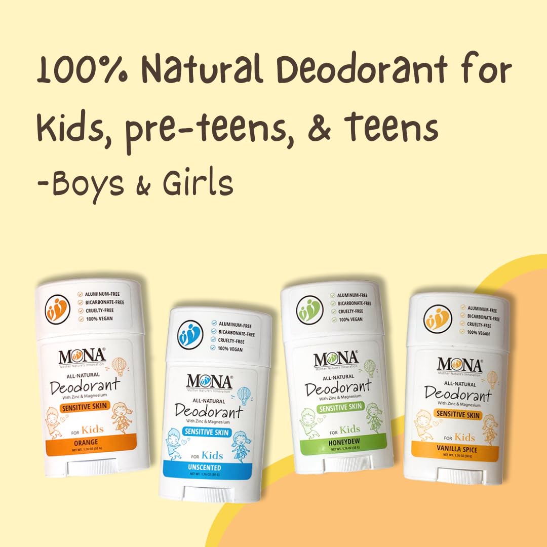 Déodorant MONA vanille épices packaging avec ingrédients