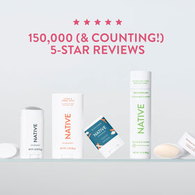 Déodorant Native 120g, avec d'autres produits de soins personnels