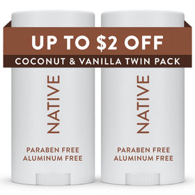Déodorant Native 240g pack de 2, parfum Cacao & Vanille, vue de face