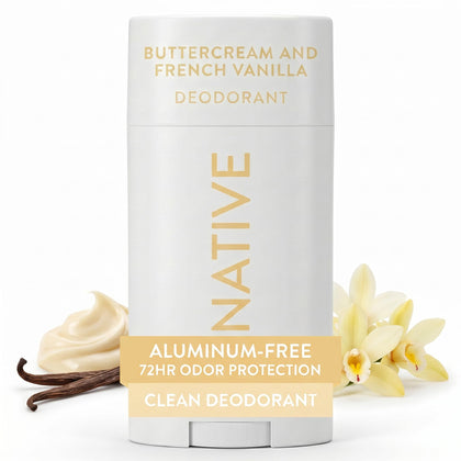 Déodorant Native 72 heures Buttercream et Vanille Française, vue de face