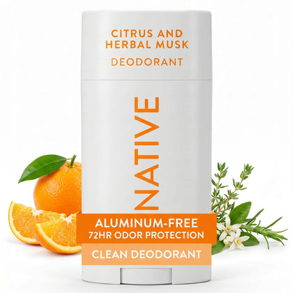 Déodorant Native 72 heures Citrus & Musc Herbal 120g vue de face
