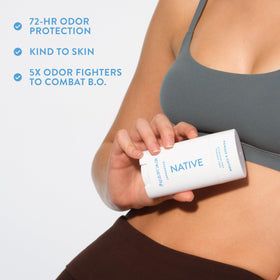 Déodorant Native 72h en usage pendant une activité sportive