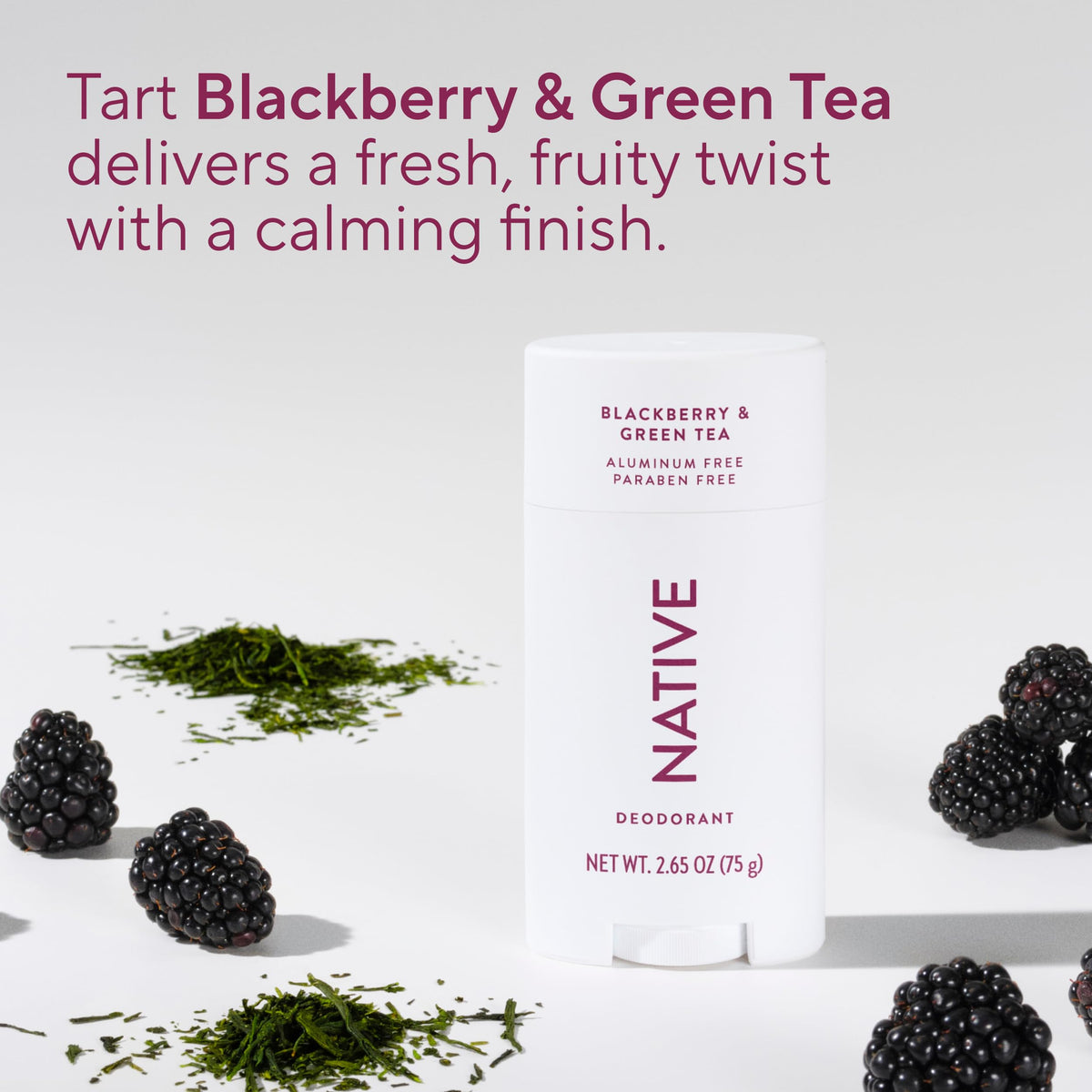 Déodorant Native 72h parfum Fruits Rouges et Thé Vert avec packaging