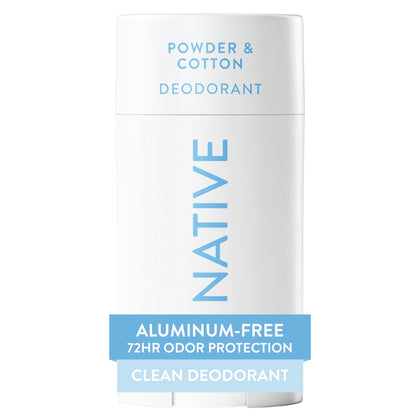 Déodorant Native 72h vue de face, emballage blanc et vert