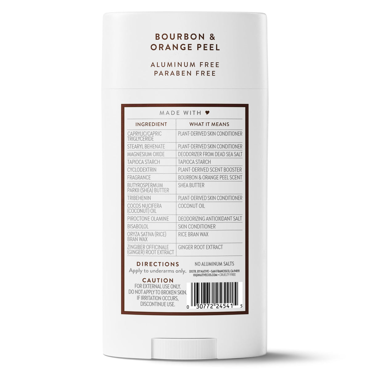 Déodorant Native Aluminium Free 150g avec une vue rapprochée du stick