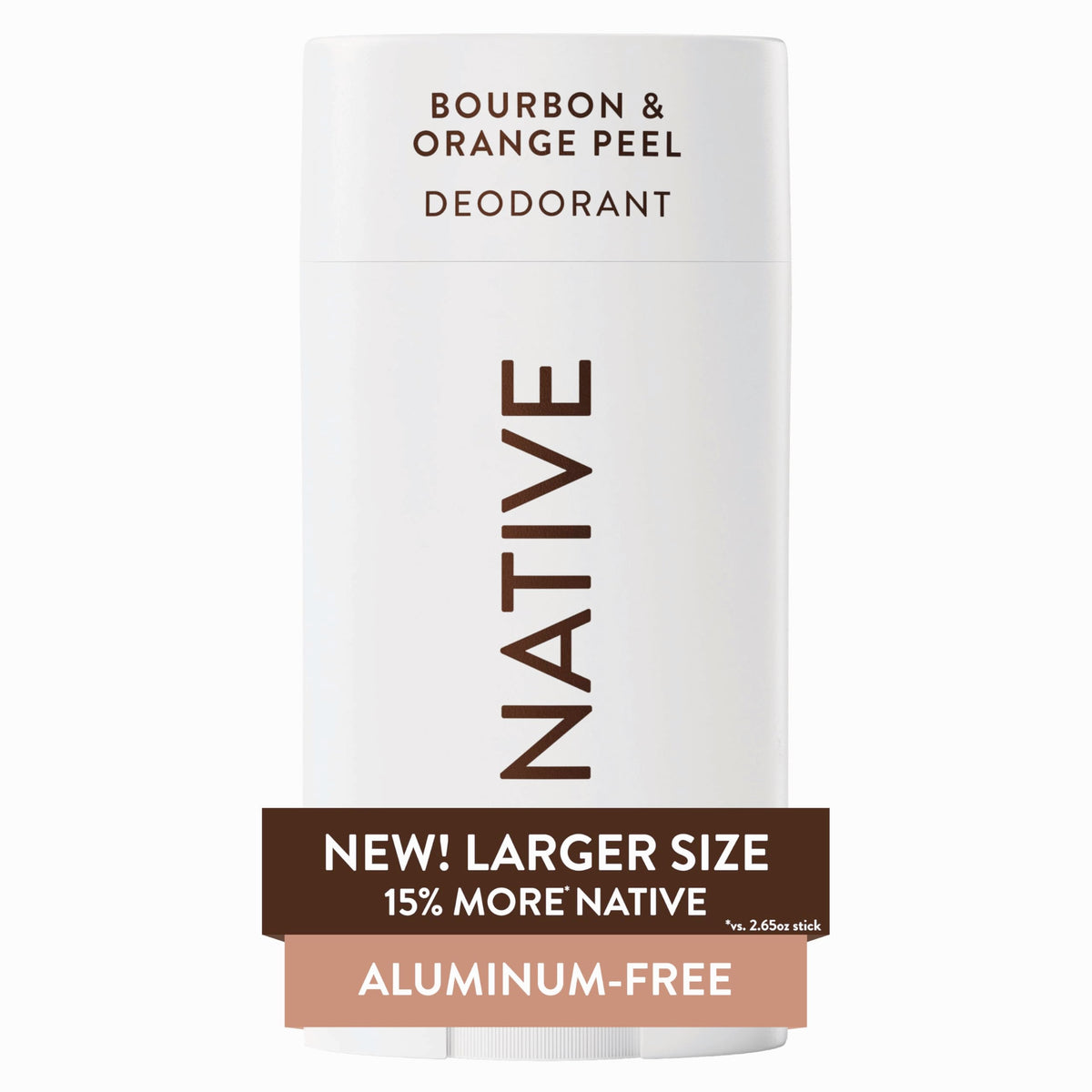 Déodorant Native Aluminium Free 150g modèle avec parfum bourbon et orange