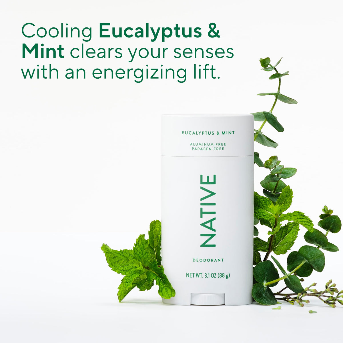 Déodorant Native Aluminium Free Eucalyptus & Menthe stick en application