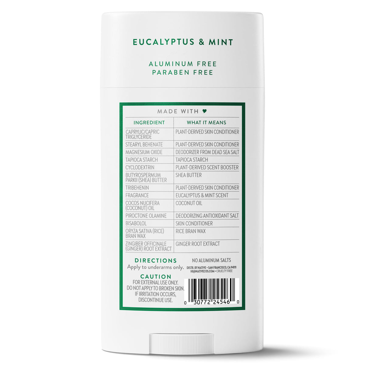 Déodorant Native Aluminium Free Eucalyptus & Menthe stick en environnement de salle de bain