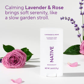 Déodorant Native Lavande & Rose 110g côté gauche