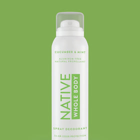 Déodorant Native spray côté avec étiquette