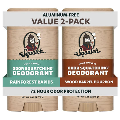 Déodorant naturel Dr. Squatch 2-pack avec parfum Rainforest Rapids