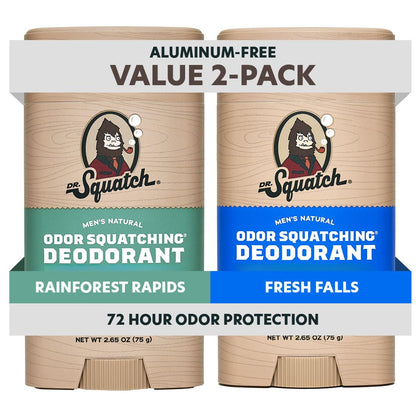Déodorant naturel Dr. Squatch 2-pack Rainforest Rapids et Fresh Falls