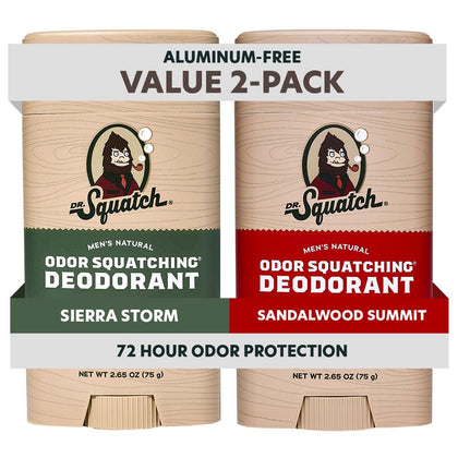 Déodorant naturel Dr. Squatch 2-pack, vue avant