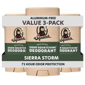Déodorant naturel Dr. Squatch 3-pack vue de face