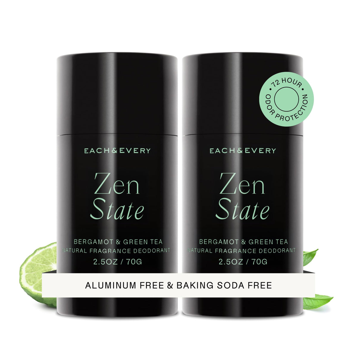 Déodorant naturel Each & Every 2 pack 2,5 oz vue avant