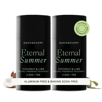 Déodorant naturel Each & Every 2 pack avec emballage