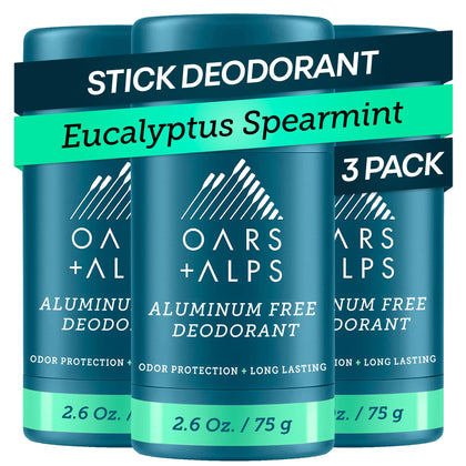 Déodorant Oars + Alps aluminium free, pack de 3, vue de face