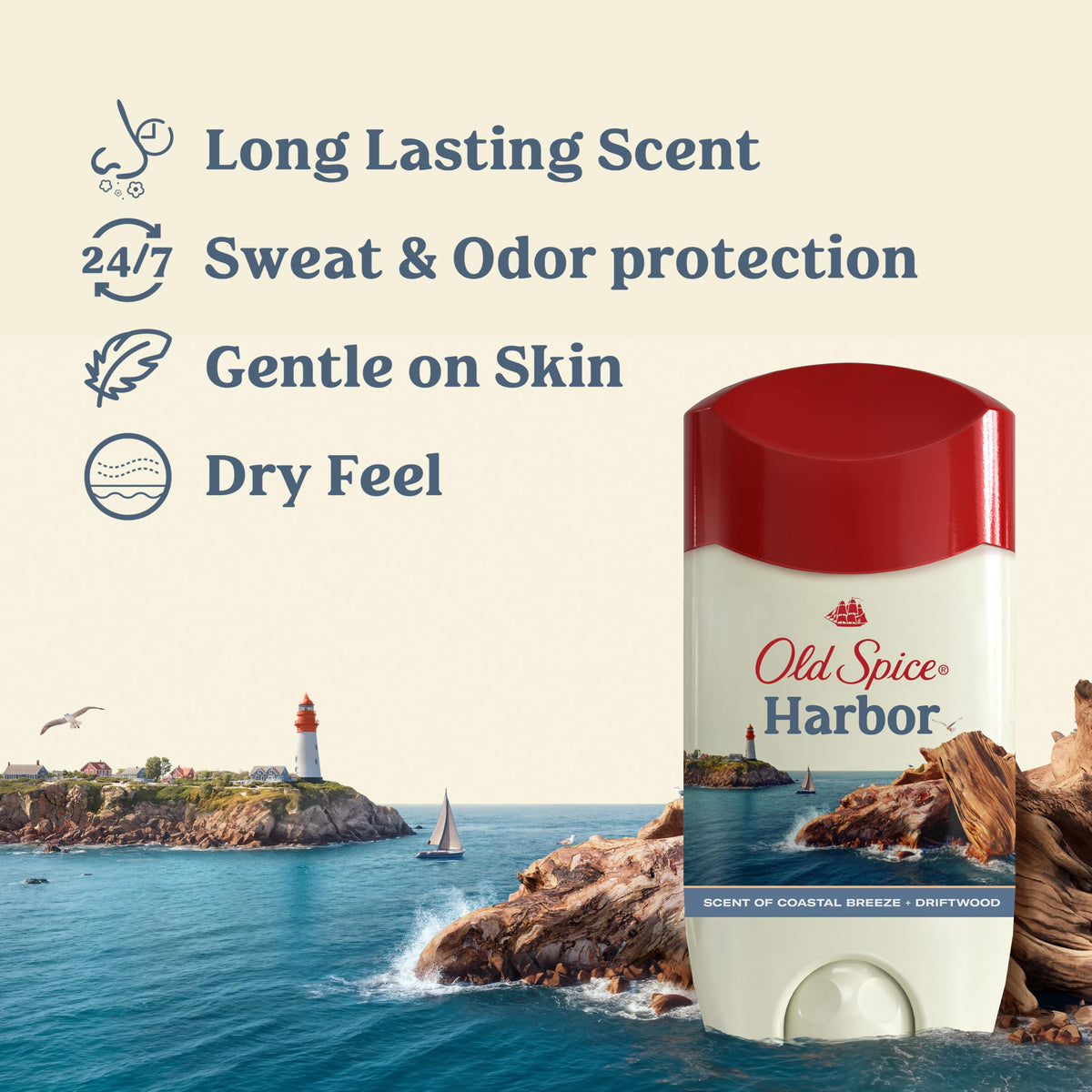 Déodorant Old Spice 24/7 protection fraîcheur packaging